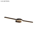 Modern black & brass slim line led vanity light bathroom warm light