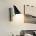 Modern black & brass tapered wall sconce dining room 110v-120v light