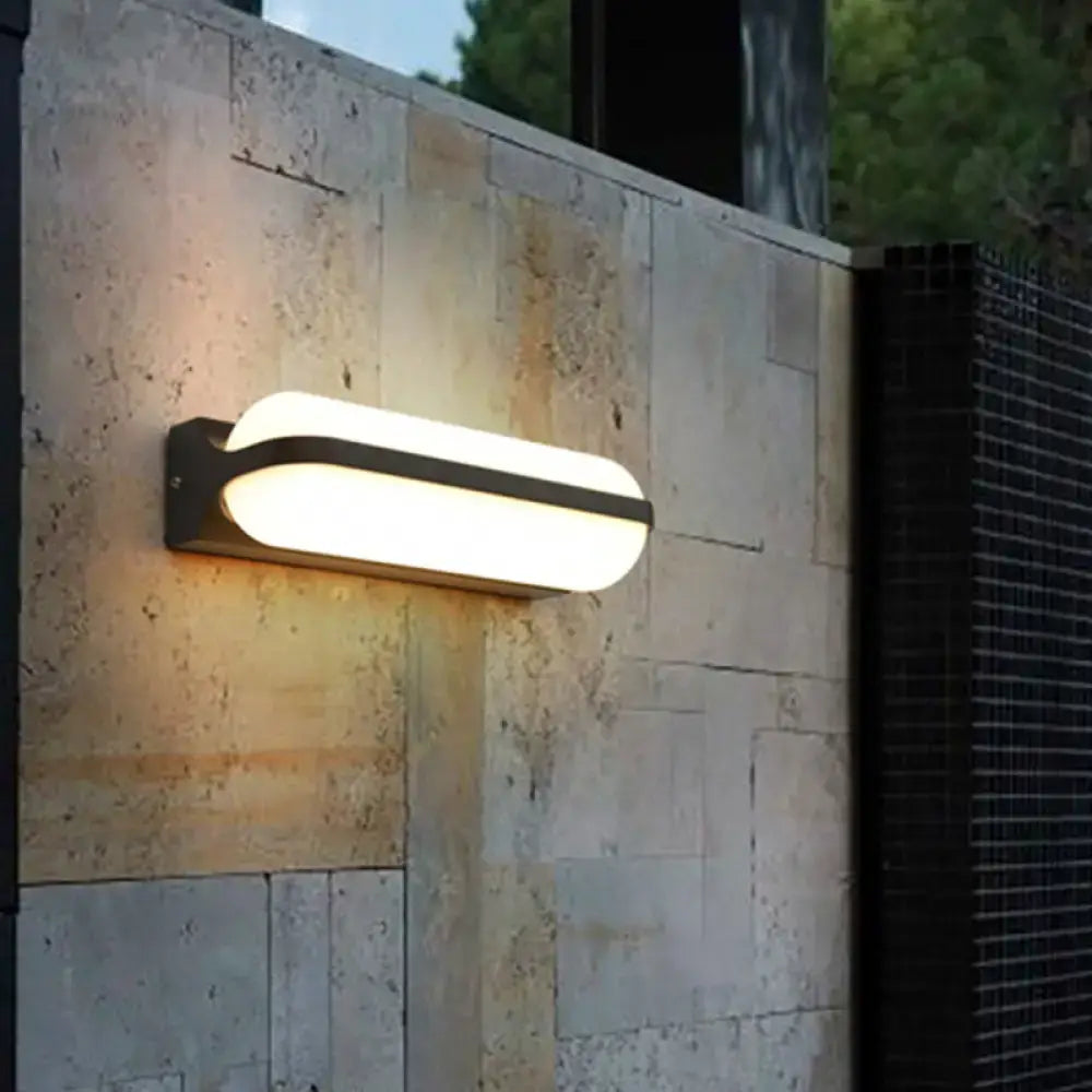 Modern black capsule flush wall sconce – bedroom led light