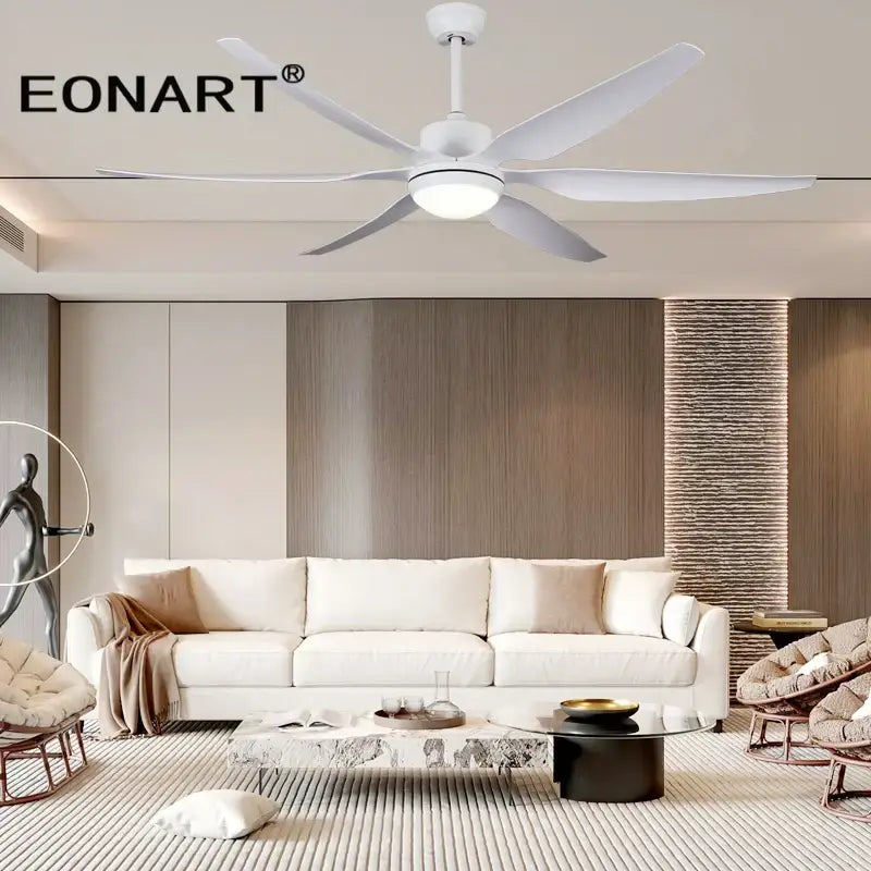 Modern black ceiling fan with led light and remote control living room