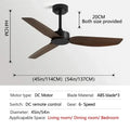 Modern black ceiling fan with remote control for commercial living room
