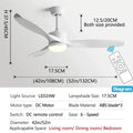 Modern black ceiling fan with remote control for living room