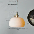 Modern black ceramic led pendant light kitchen brass detail