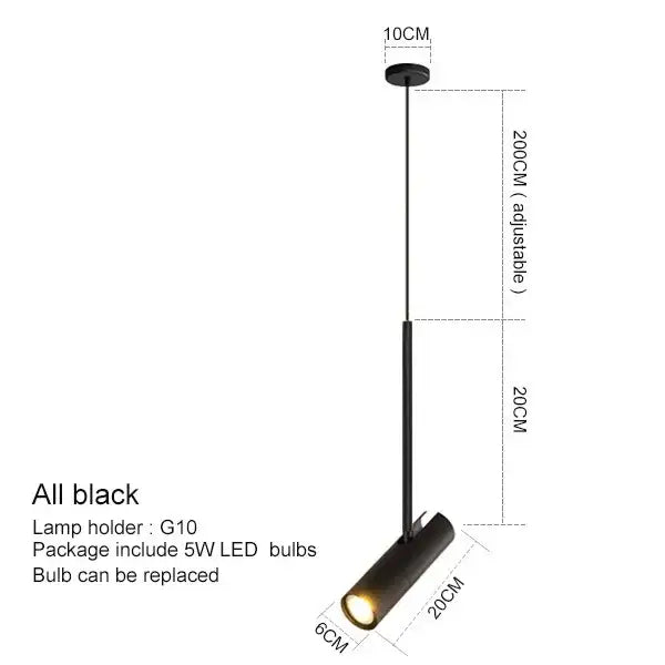 Modern black chandelier pendant light for bedroom decor