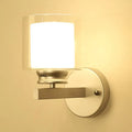 Modern black & chrome clear glass sconce – bedroom wall mounted light