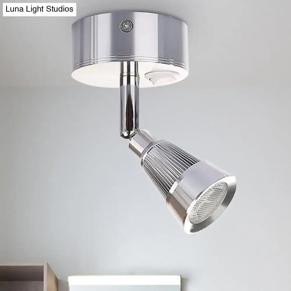 Modern black & chrome smd light wall light – bedroom rotatable sconce