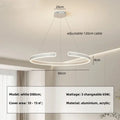 Modern black circle pendant chandelier living room led light