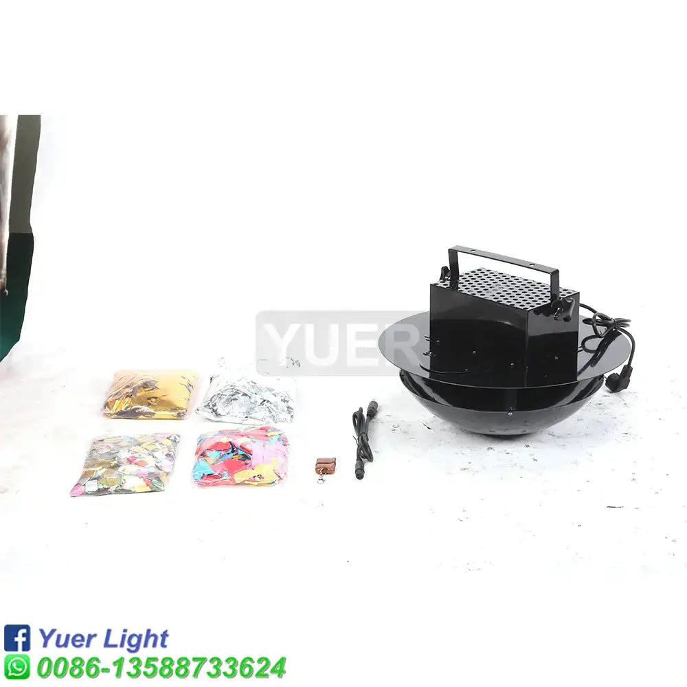 Modern black confetti streamer cannon machine for party stage