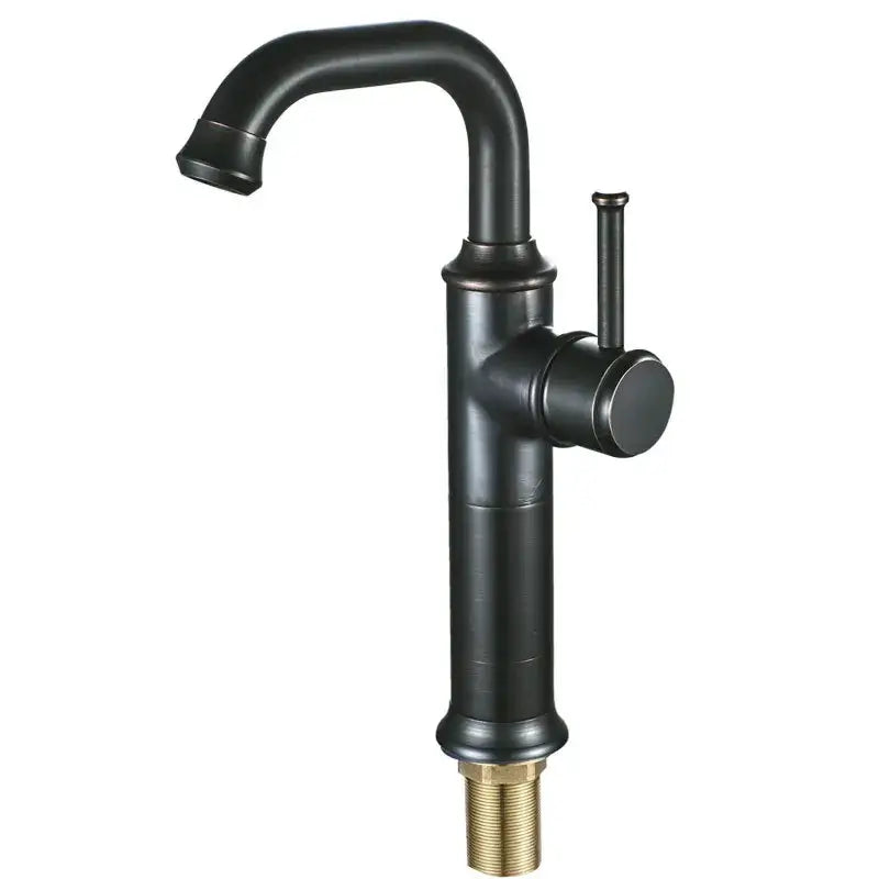 Modern black & copper basin faucet bathroom hot cold mixer tap