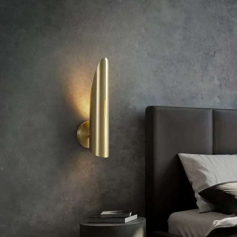 Modern black copper luxe wall lamp living room teardrop sconce