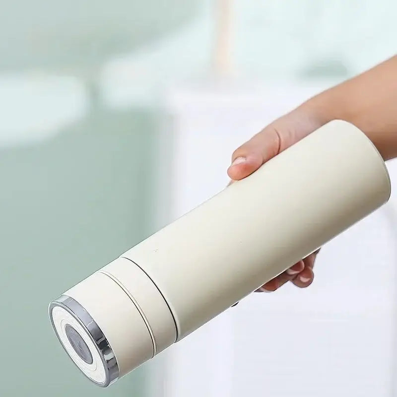 Modern black & cream 400ml stainless steel tumbler kitchen travel cup