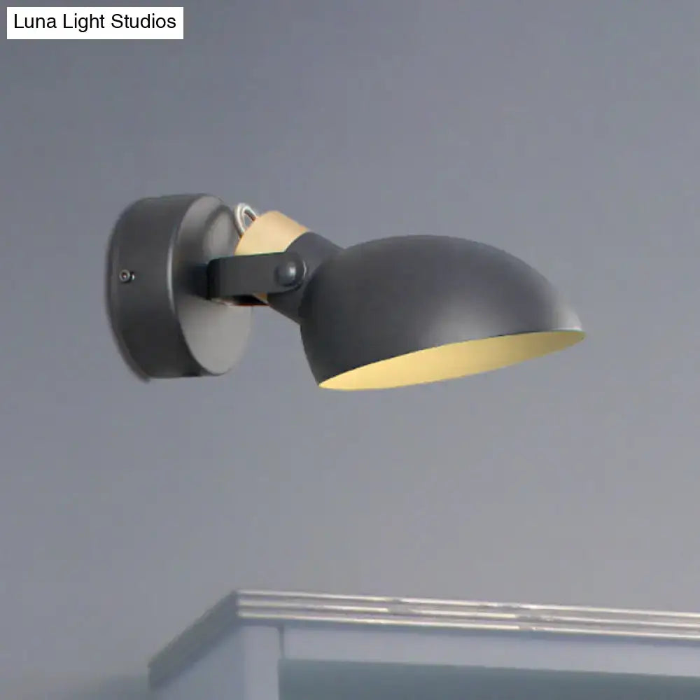 Modern black & cream adjustable wall sconce light bedroom lamp