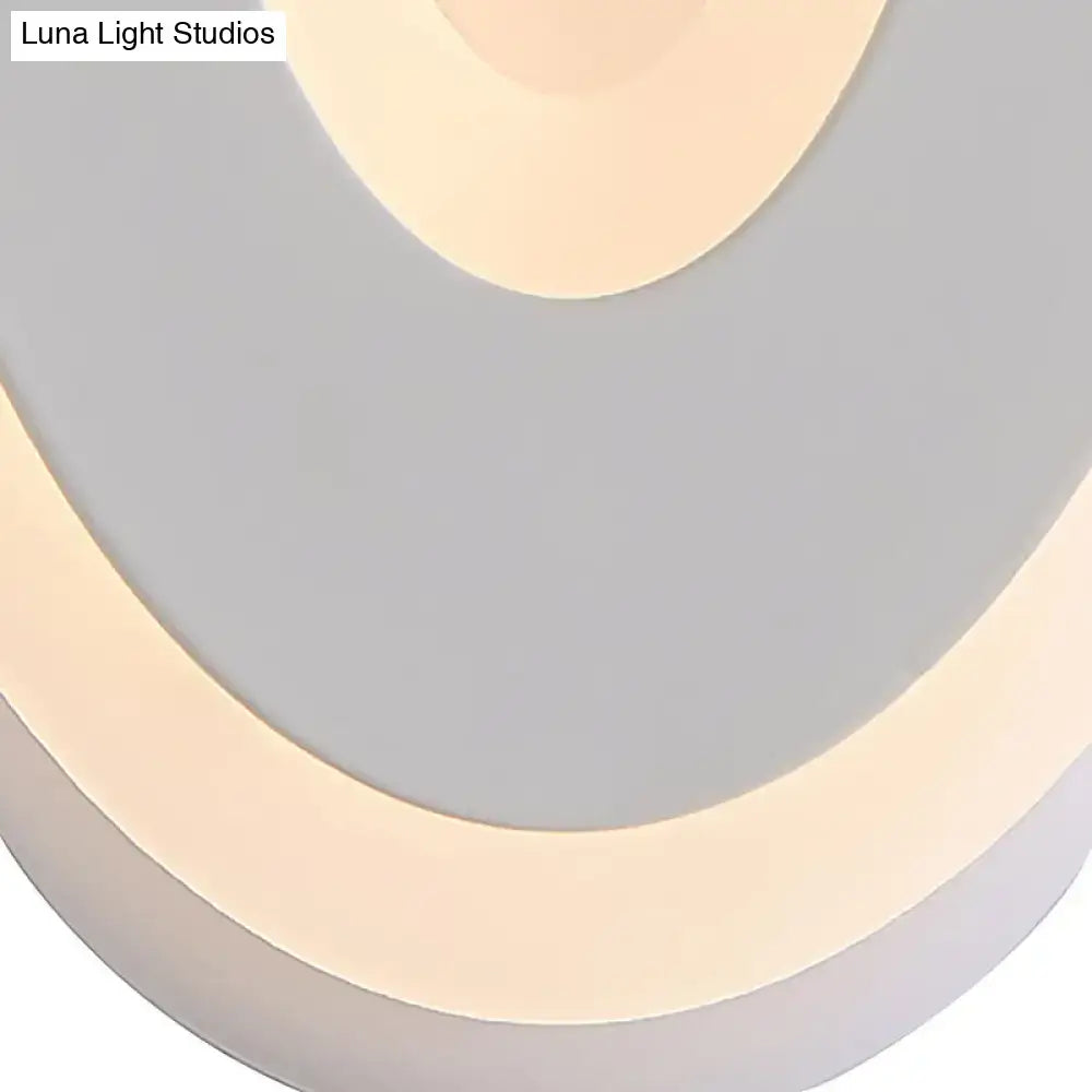 Modern black & cream oval led wall lamp bedroom light type