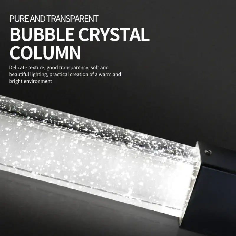 Modern black crystal bubble chandelier staircase pendant light