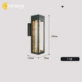 Modern black crystal bubble glass wall lamp garden light