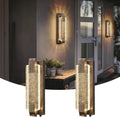 Modern black crystal bubble glass wall sconce for porch and garden