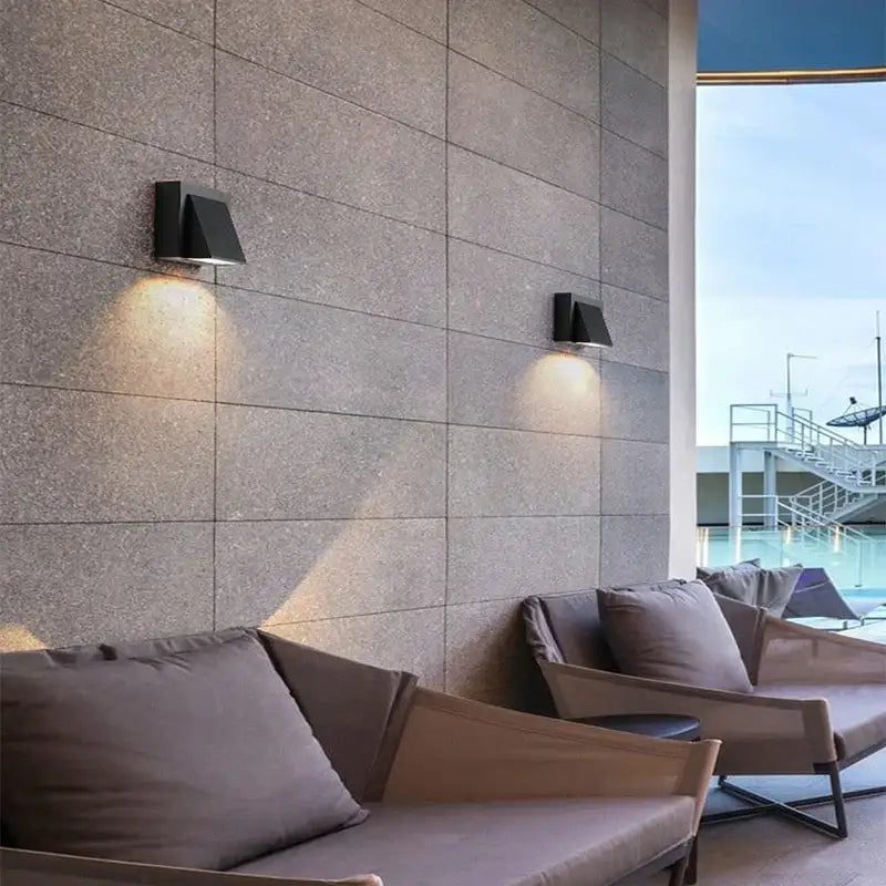 Modern black cube motion sensor led wall lamp outdoor sconce