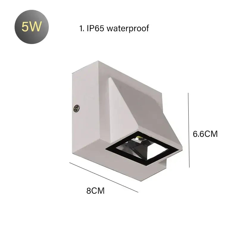 Modern black cube motion sensor led wall lamp outdoor sconce
