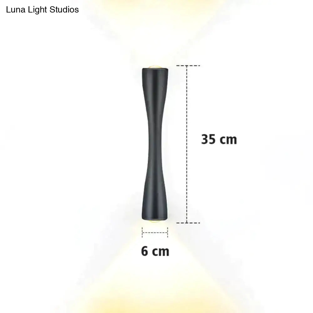 Modern black curved wall sconce outdoor waterproof porch light