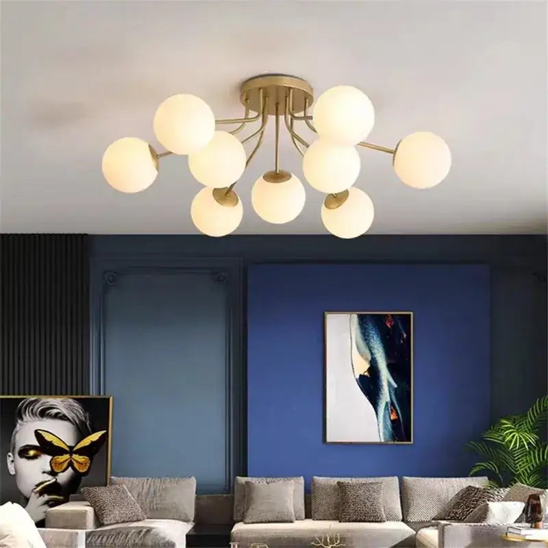 Modern black decorbites bubble glass led ceiling light living room