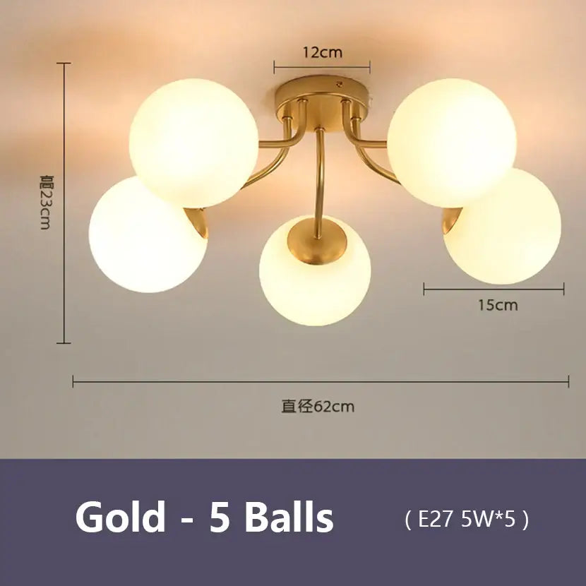 Modern black decorbites bubble glass led ceiling light living room