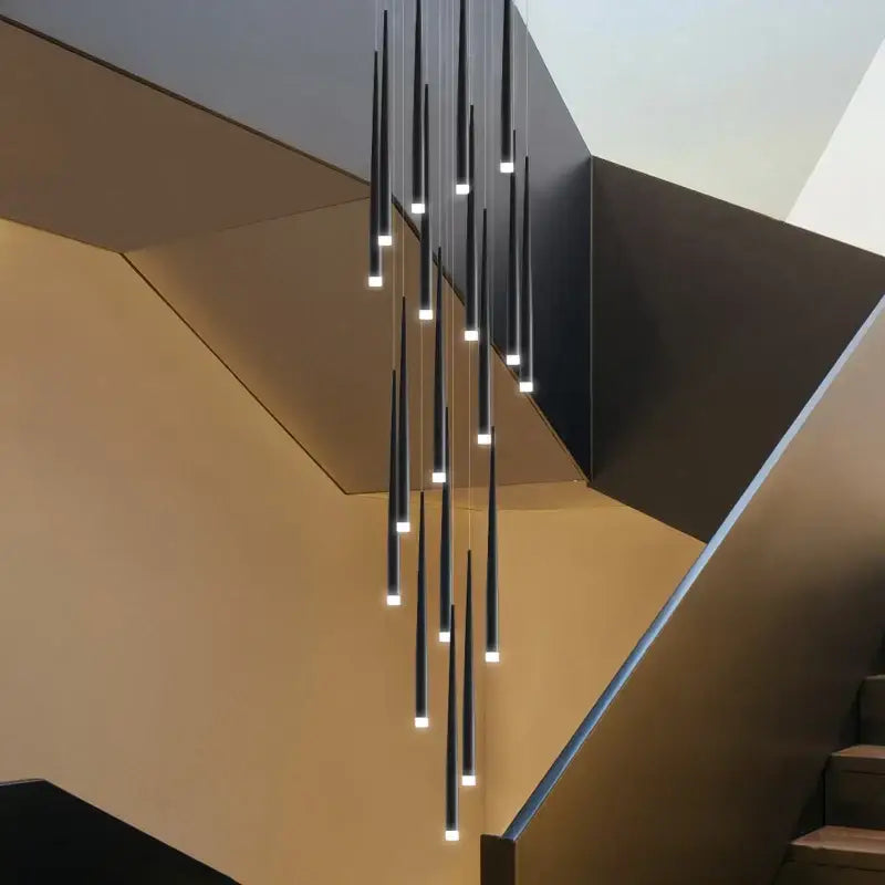 Modern black decorbites conical chandelier stair lamp kitchen lighting