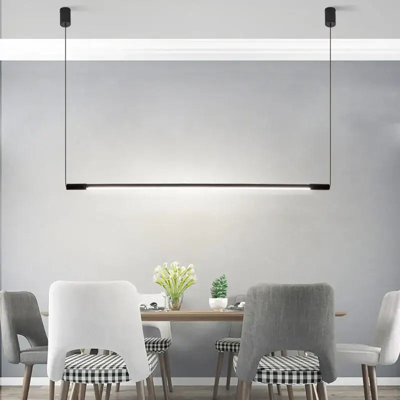 Modern black dimmable led pendant light for dining room