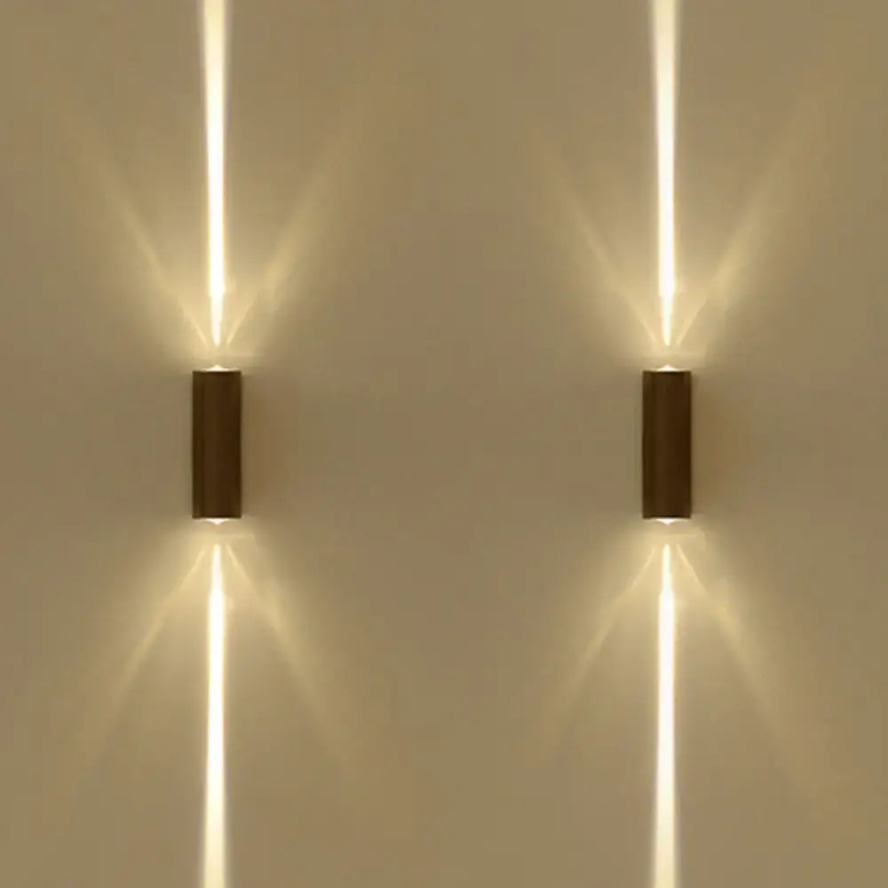 Modern black finish wall lamp hotel dual beam sconce
