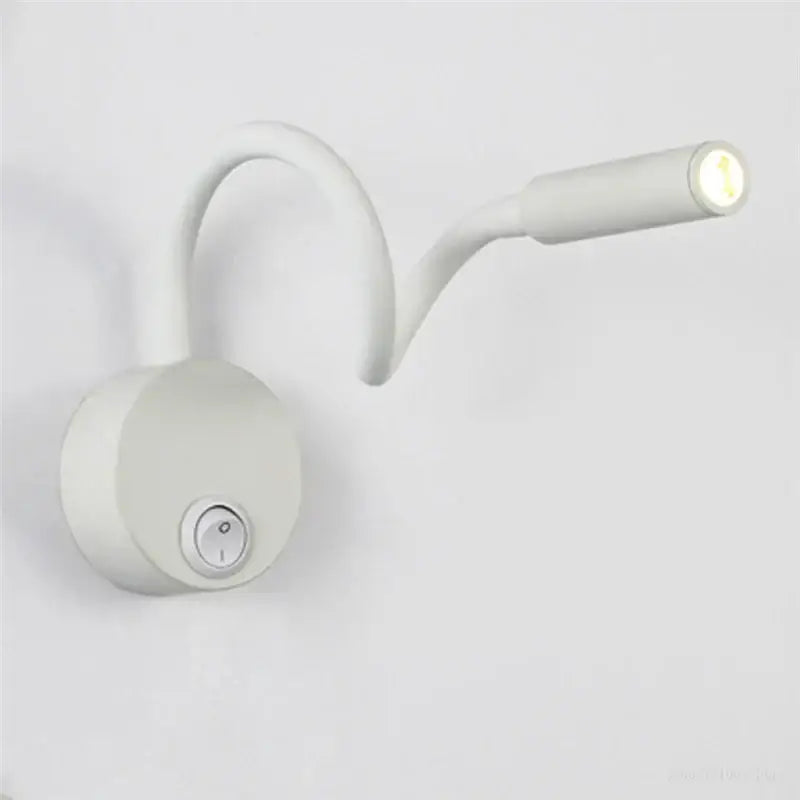 Modern black flexible gooseneck led wall sconces bedroom reading light