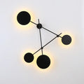 Modern black geometric iron wall lamp living room sconce