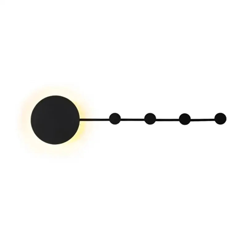 Modern black geometric iron wall lamp living room sconce