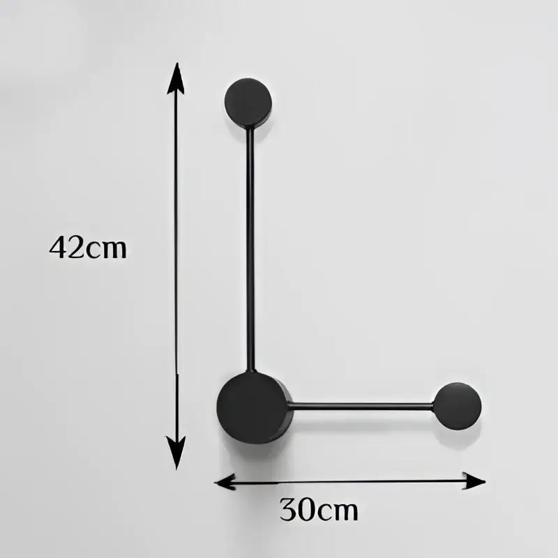 Modern black geometric led wall lamp bedroom minimalist sconce