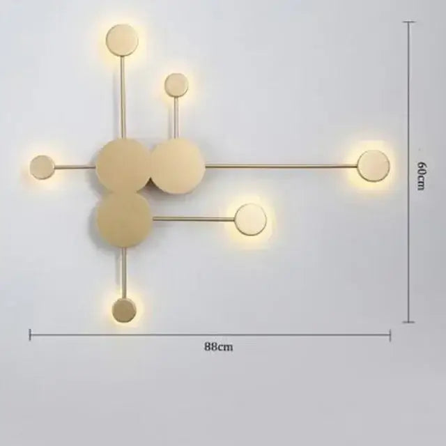 Modern black geometric led wall lamp bedroom minimalist sconce