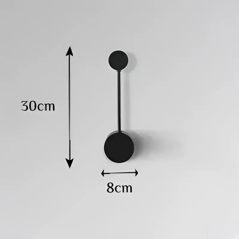 Modern black geometric led wall lamp bedroom minimalist sconce