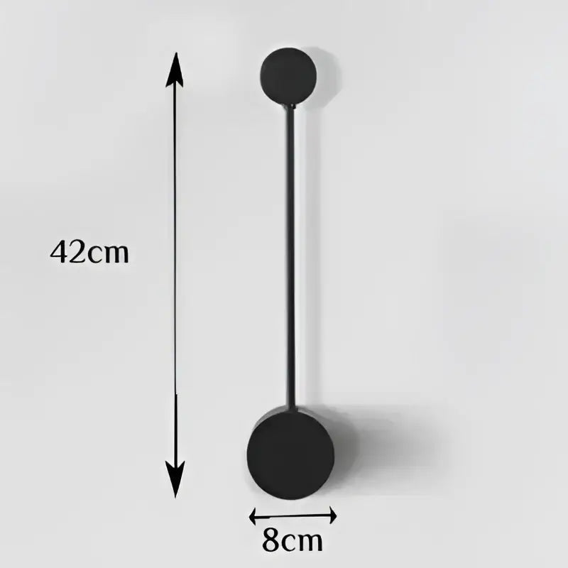 Modern black geometric led wall lamp bedroom minimalist sconce