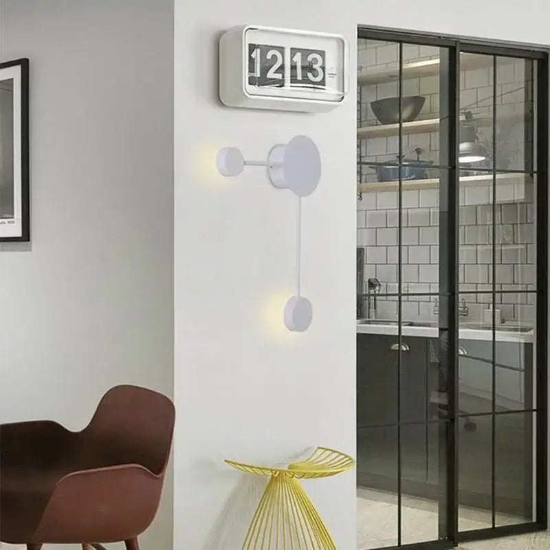 Modern black geometric led wall lamp bedroom minimalist sconce