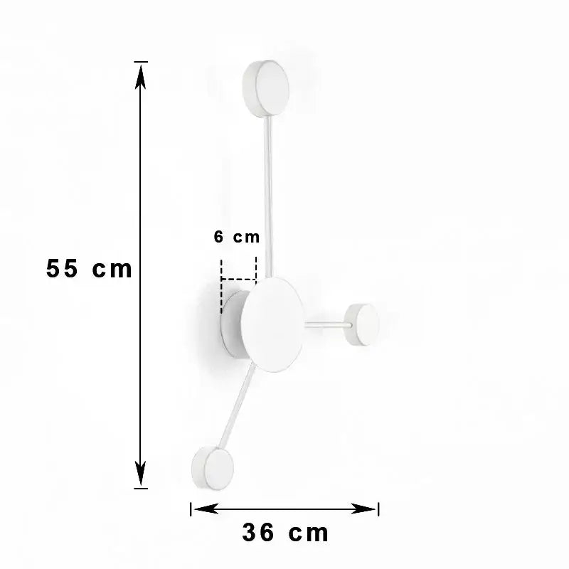 Modern black geometric led wall lamp bedroom minimalist sconce