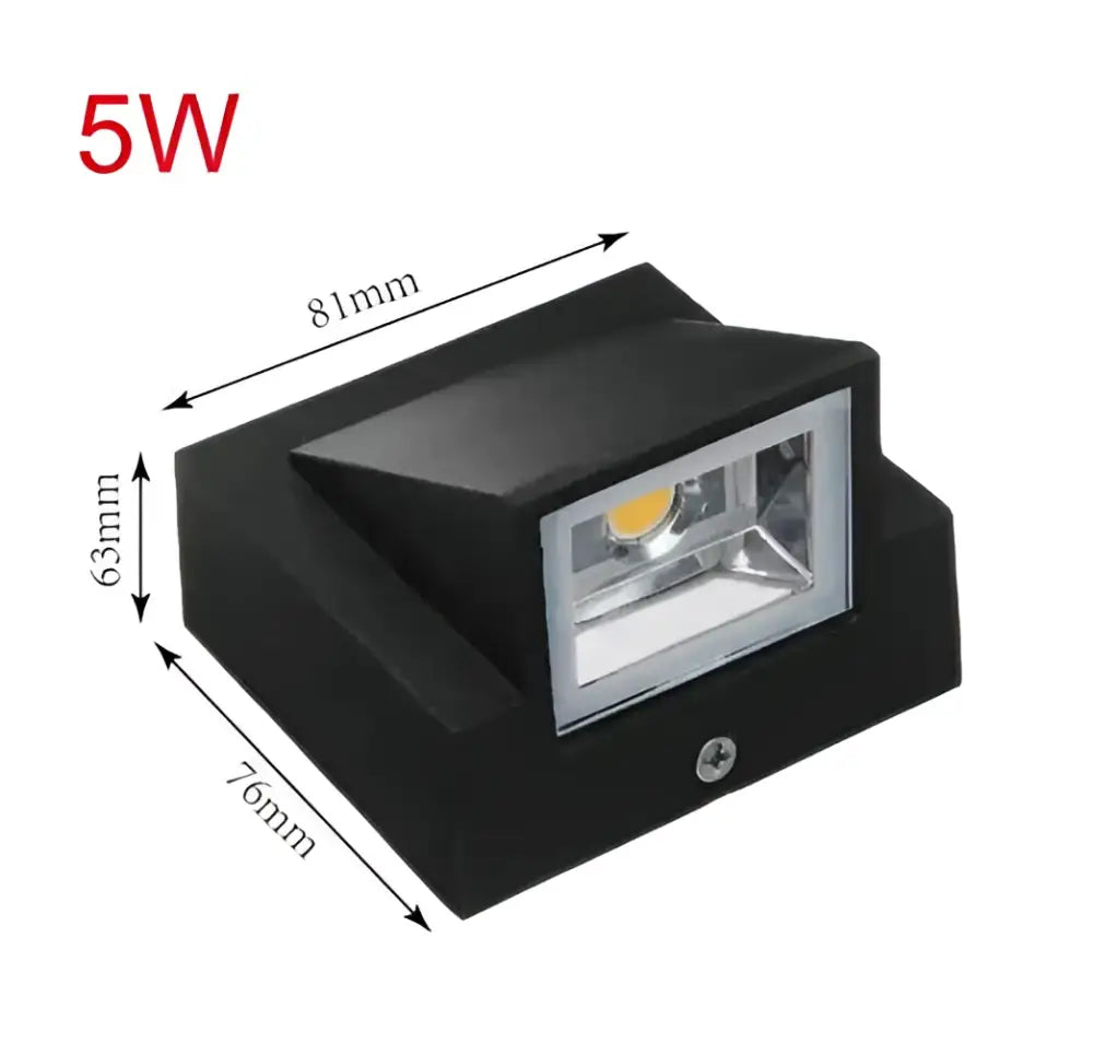 Modern black geometric led wall lamps garden outdoor sconce