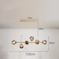 Modern black glass ball pendant lamps dining room chandelier