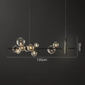 Modern black glass ball pendant lamps dining room chandelier