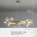 Modern black glass bubble chandelier dining room horizontal light