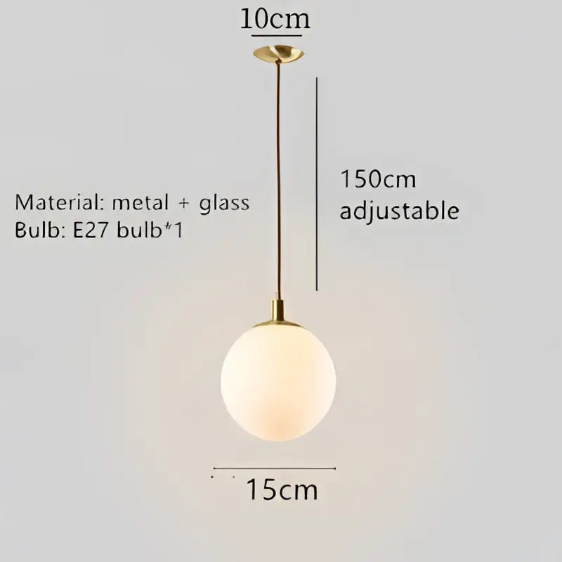 Modern black glass globe pendant light fixture dining room