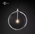 Modern black glass globe pendant light for dining room