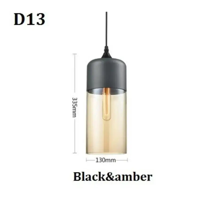 Modern black glass pendant light set dining room smoked shades