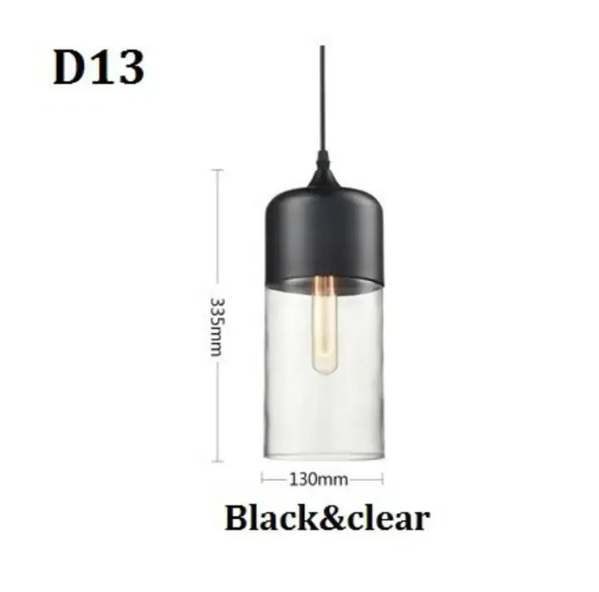 Modern black glass pendant light set dining room smoked shades