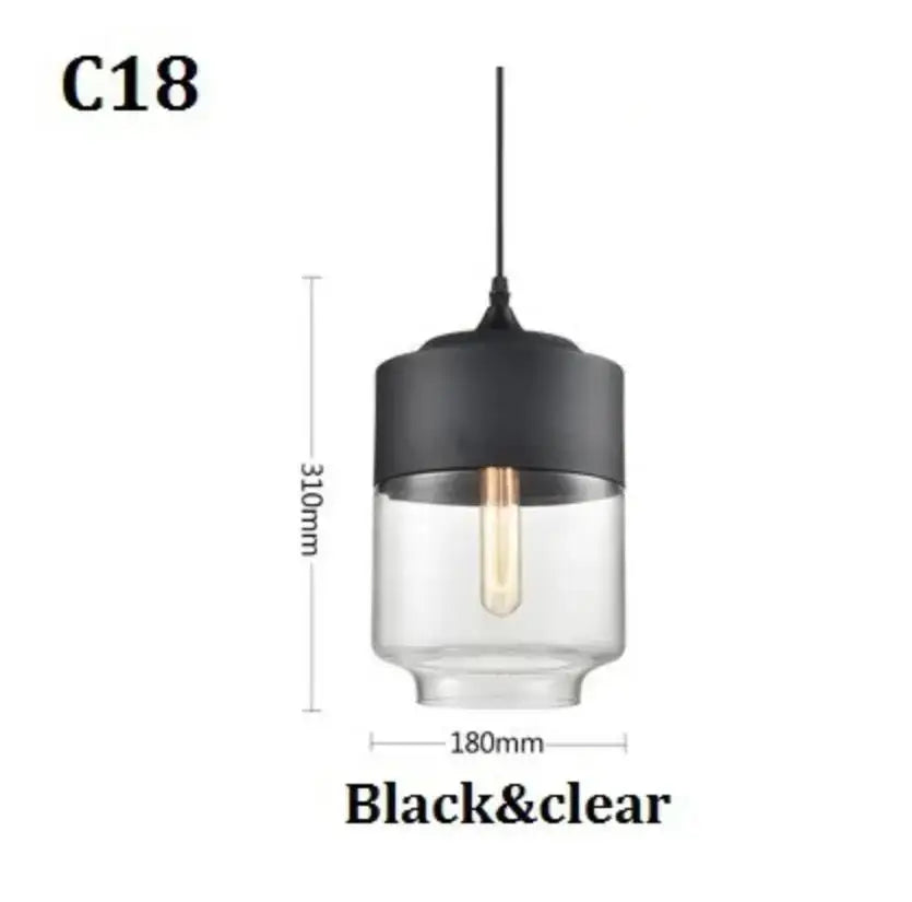 Modern black glass pendant light set dining room smoked shades