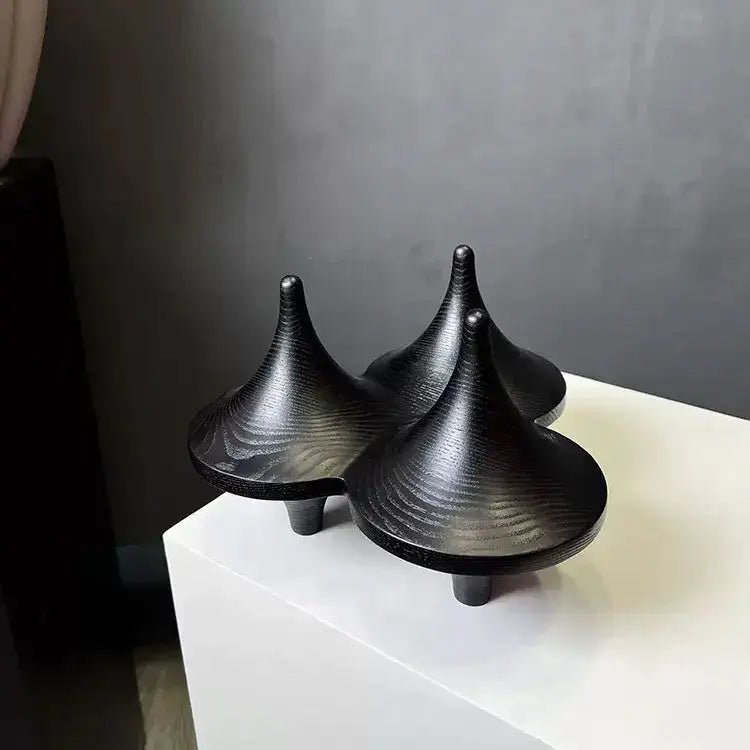 Modern black glossy decorbites geometric gyroscope living room decor