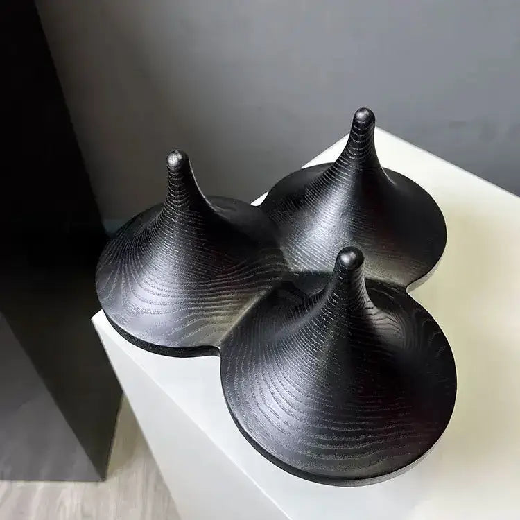Modern black glossy decorbites geometric gyroscope living room decor