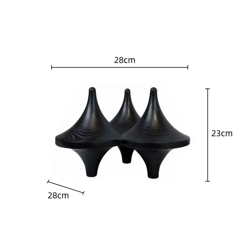 Modern black glossy decorbites geometric gyroscope living room decor