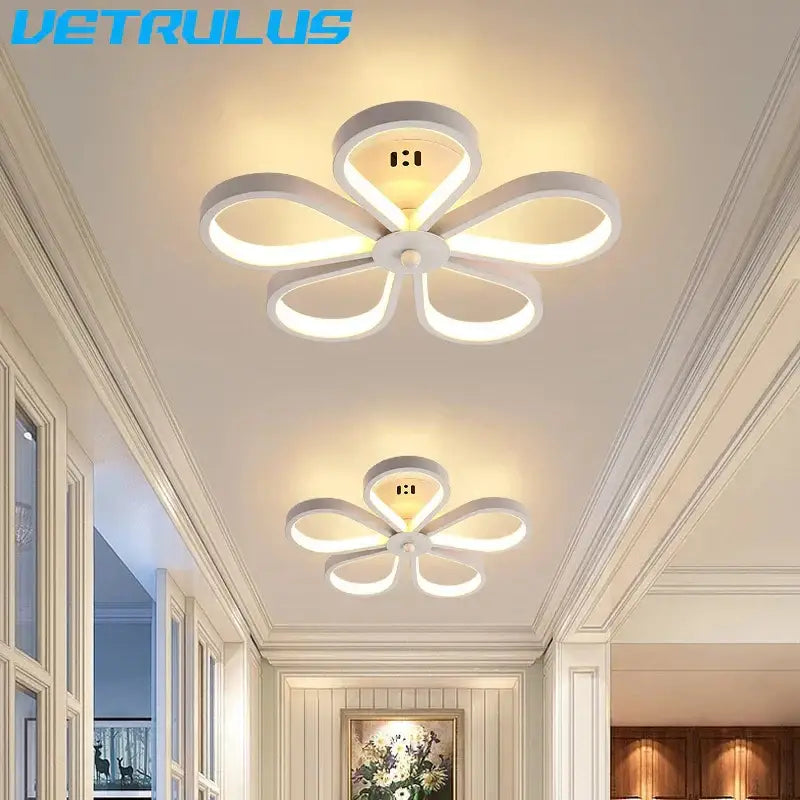 Modern black & gold acrylic flower twisted ceiling lamp living room